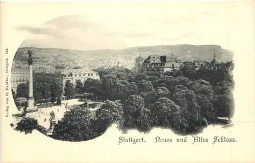 Stuttgart. neues und Alles Schloss. -555254