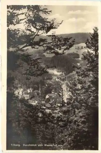 Triberg. Durchblick vom Wasserfall aus -555276