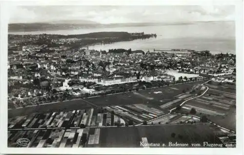 Konstanz Bodensee vom Flugzeug aus -555496