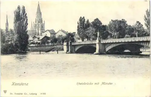Konstanz Rheinbrücke mit Münster -555578