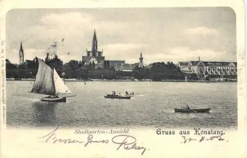 Stadtgarten-Ansicht. Gruss aus Konstanz -555598