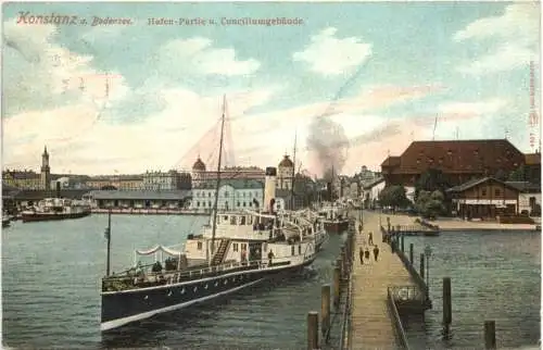 Konstanz a. Bodensee. Hafen-Partie -555552