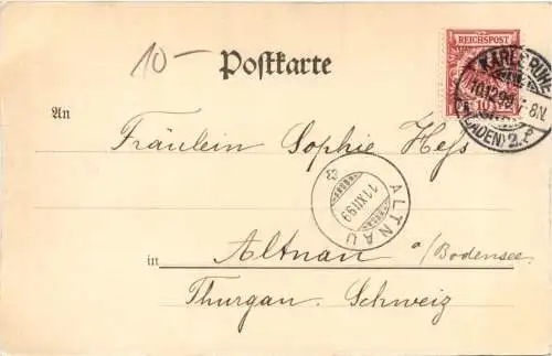Gruss aus Karlsruhe Schlossplatz mit Denkmal -555722