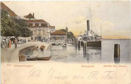 Ueberlingen Hafenpartie Gebrüder Metz, Tübingen. -555756