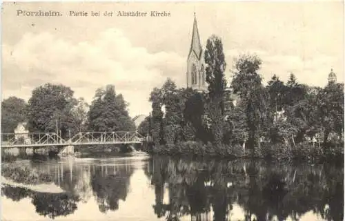 Pforzheim. Partie bei der Altstädter Kirche -555978