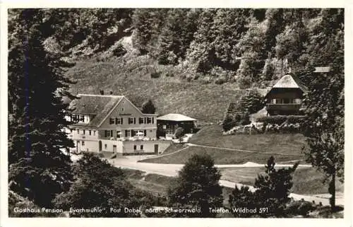 Gasthaus Pension Eyachmühle", Post Dobel, Nord. Schwarzwald. -555962
