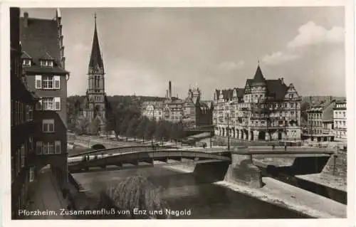 Pforzheim, Zusammenfluß von Enz und Nagold -555976