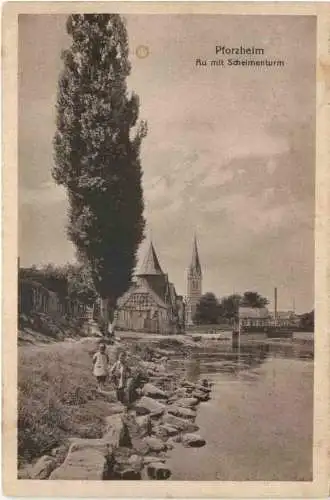 Pforzheim Au mit Schelmenturm -556012