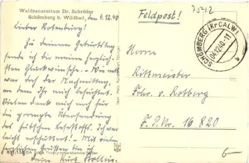 Waldsanatorium Dr. Schröder Wildbad -556002