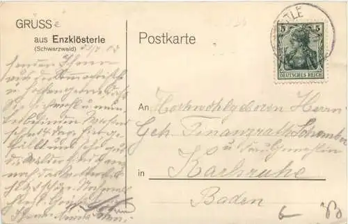 GRUSS aus Enzklösterle (Schwarzwald) -555902