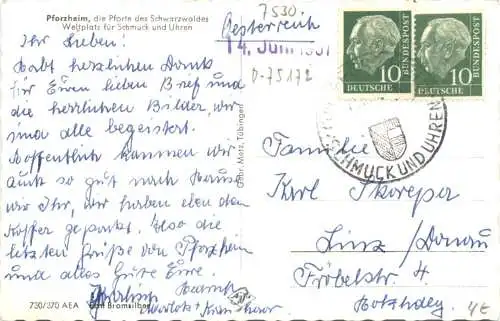 Grüße aus der Goldstadt Pforzheim Die Pforte des Schwarzwaldes -555942