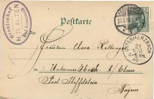 Kreuznach. NAHEBRÜCKE UND KAUZENBERG -556098