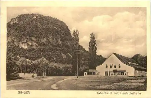 SINIGEN Hohentwiel mit Festspielhalle -556178