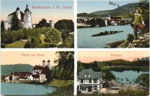 Säckingen a. Rh., Schloß Behüt Dish Gott Partie am Rhein Bergsee -556194