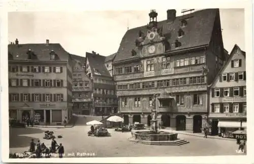 Tübingen Marktplatz mit Rathaus -556224