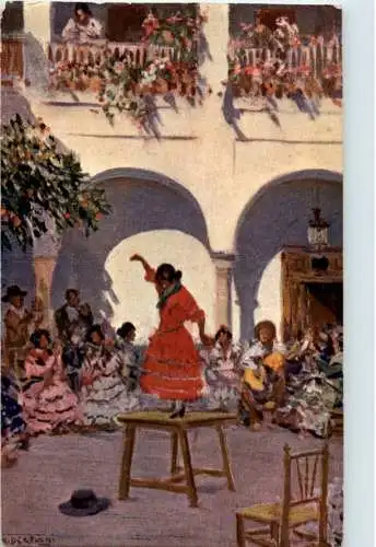 Juerga gitana - Künstlerkarte M. Bertuchi -154862