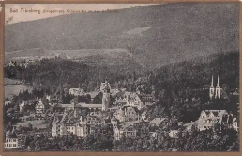 Bad Flinsberg (Isergebirge). Villenpartie an der Kurstraße -792876