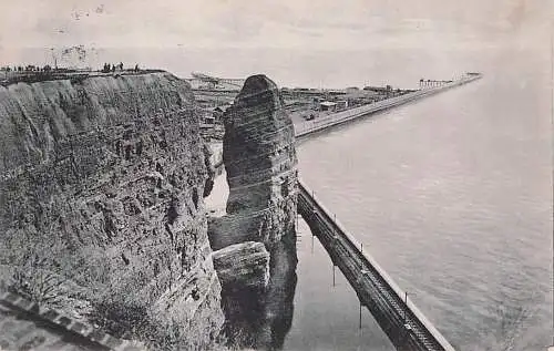 Helgoland, Mönch mit Schutzmauer -792846