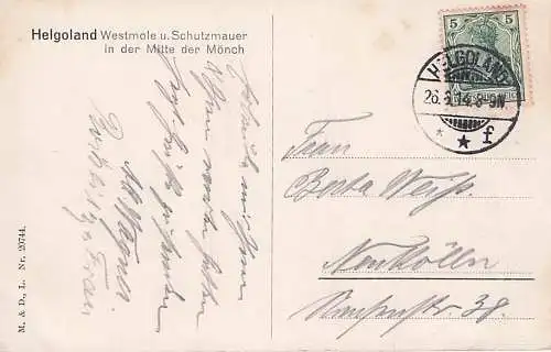 Helgoland, Mönch mit Schutzmauer -792846