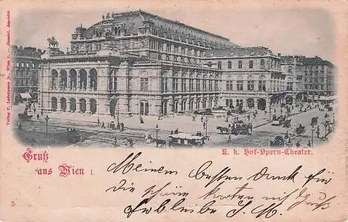 Gruß aus Wien Blick auf das Hofoperntheater -792858