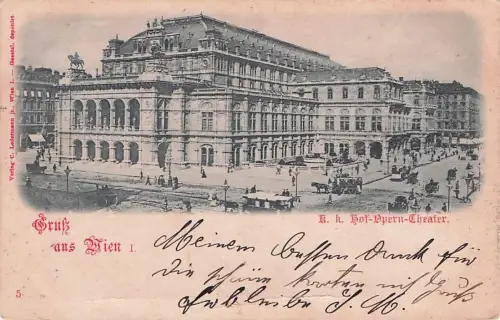 Gruß aus Wien Blick auf das Hofoperntheater -792858