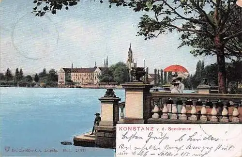 AK Konstanz, Stadtansicht v.d. Seeterrasse aus -792828