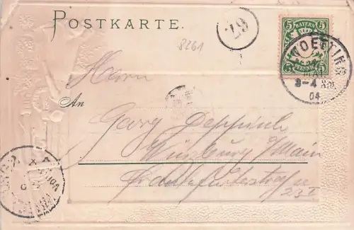 Passepartout-Lithographie Altötting, Marktplatz mit Kirche -792810