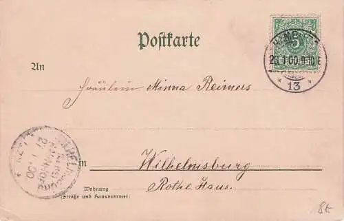 Lithographie Hamburg-Neustadt, Alter Jungfernstieg nach der Renovierung, Strassenbahn -792776