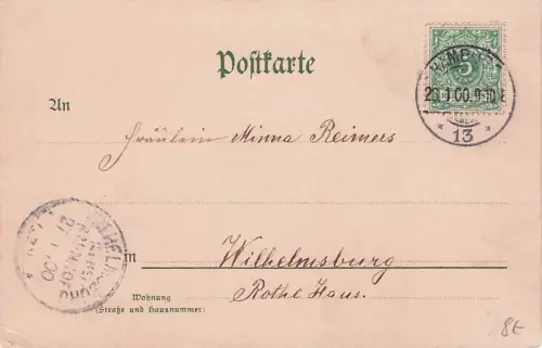 Lithographie Hamburg-Neustadt, Alter Jungfernstieg nach der Renovierung, Strassenbahn -792776