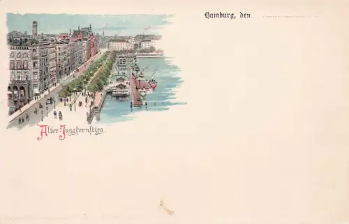 Lithographie Hamburg-Neustadt, Alter Jungfernstieg -792752