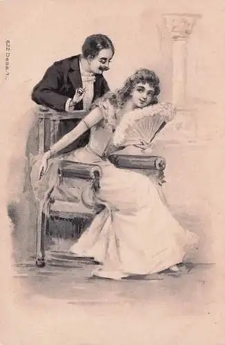 Mann turtelt mit Frau -792758
