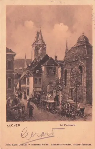 AACHEN Am Fischmarkt Nach einem Gemälde v. Hermann Killian -792722