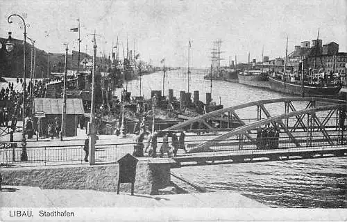 Libau Stadthafen Dampfer Libau / Liepaja 1918 -792666