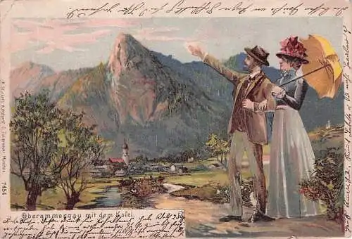 Oberammergau mit dem Kofel -792674