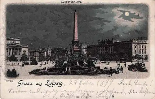 Leipzig Augustusplatz Nacht Kat. Leipzig -792688