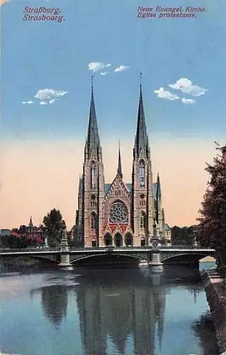AK STRASSBURG - Neue Evangel Kirche -792902