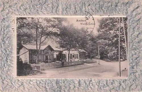Präge Passepartout Ak Aachen in Nordrhein Westfalen, Gasthaus Waldschenke -792912
