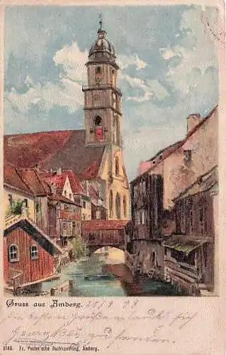 Gruss aus Amberg - Litho -792960