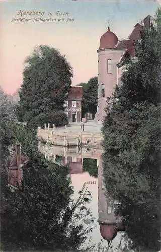 Herzberg a. Elster Partie am Mühlgraben mit Post -792946