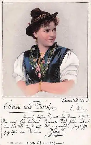Ak Frau in bayrischer Tracht, Portrait -793050