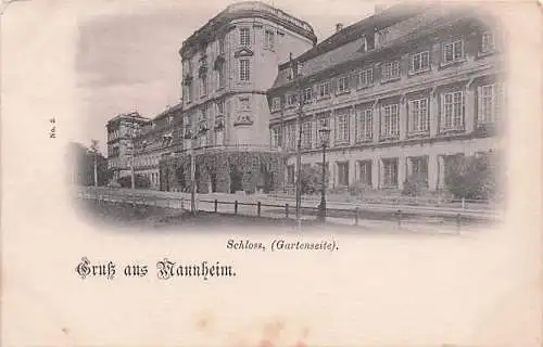 Gruß aus Mannheim. Schloss, (Gartenseite) -793070