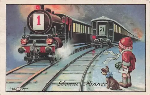 Bonne Annee - Kinder mit Zug -793126