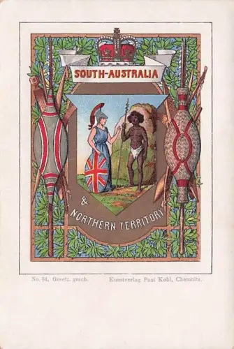 SOUTH-AUSTRALIA No. 84. Gesetz. gosch. Kunstverlag Paul Kohl, Chemnitz. -793324