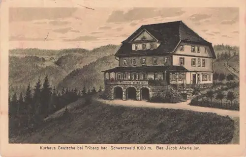 Kurhaus Geutsche bei Triberg bad. Schwarzwald 1000 m. Bes. Jacob Aberle Jun. -793314