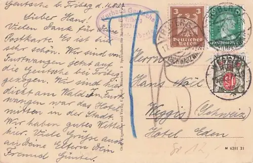 Kurhaus Geutsche bei Triberg bad. Schwarzwald 1000 m. Bes. Jacob Aberle Jun. -793314