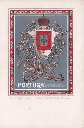 PORTUGAL KONGREKH Gesetz, gesch. Kunstverlag Paul Kohl, Chemnitz. -793332