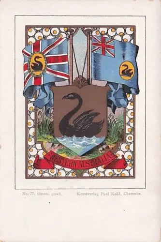 Western Australia No. 77. Gesetz, gesch. Kunstverlag Paul Kobl, Chemnitz -793340