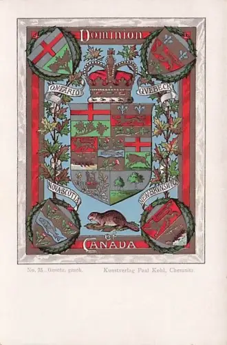 KANADA PATRIOTISCH Gesetz, gesch. Kunstverlag Paul Kohl, Chemnitz. -793338