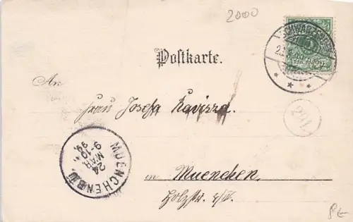 Lithographie Hamburg-Neustadt, Blick auf den Alten Jungfernstieg -793362