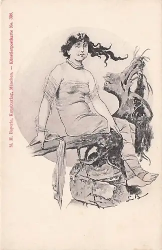 M. H. Bayerle, Kunstverlag, München. Künstlerpostkarte No. 398. -793380
